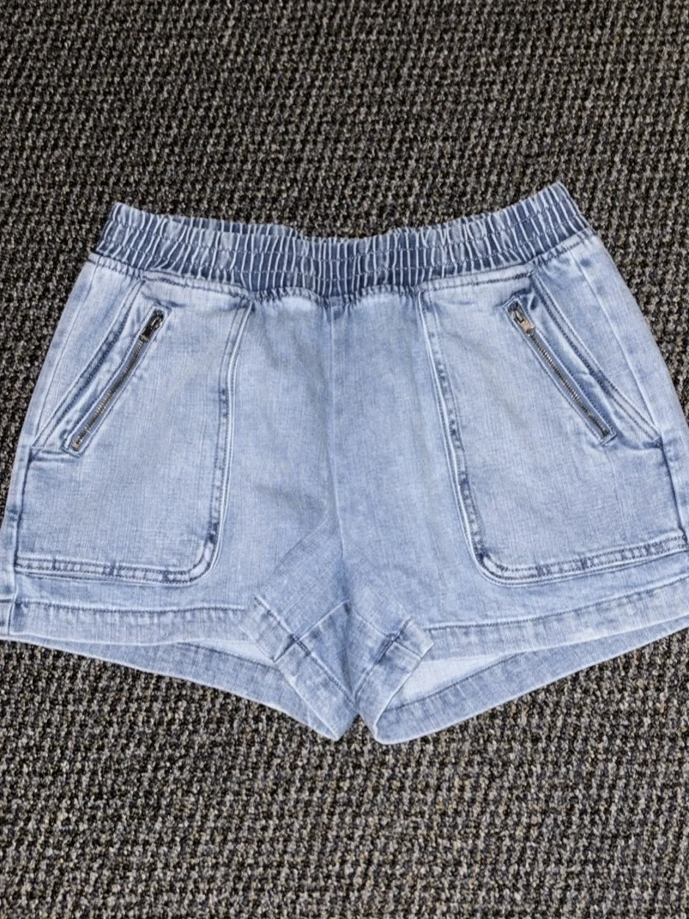 aerie Denim Elastic Waist Shorts
